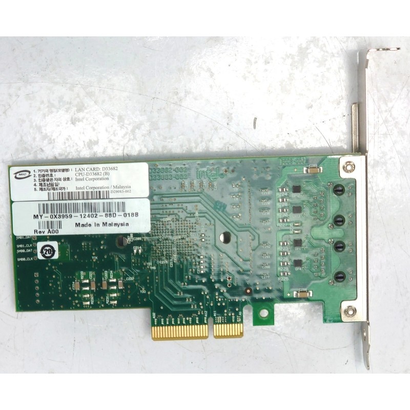 Tarjeta de red  Intel Pro  D33682  1 Gb  2 Puertos Perfil Alto   ( S7 )