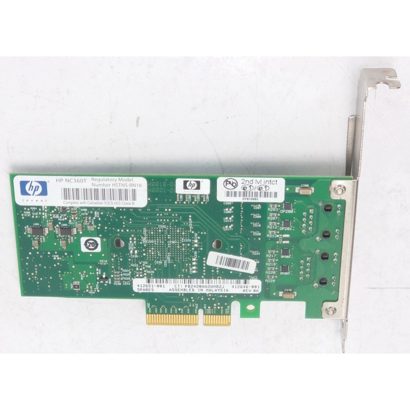 Tarjeta de red HP NC360T  1 Gb  2 Puertos Perfil Alto   ( S7 )