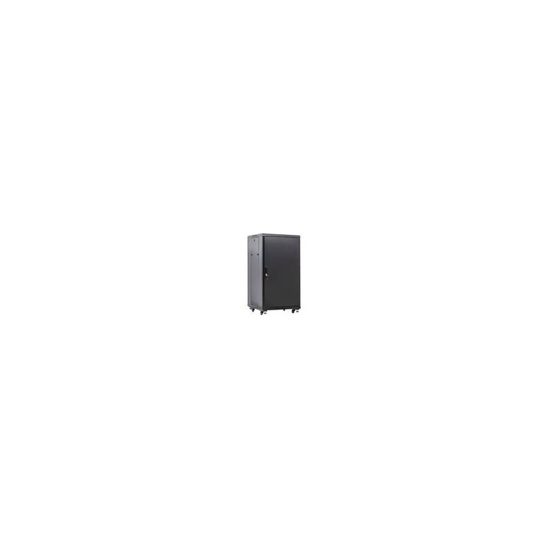 Armario Rack 19" 22U 600 x 1000 x 1160mm Ruedas P. Frontal  Cristal + Ventiladores ( Montado )